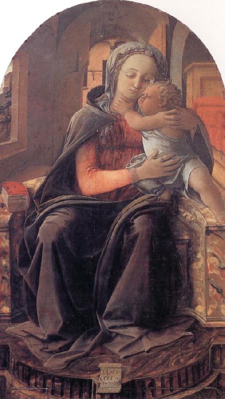 Fra Filippo Lippi Madonna and Child Enthroned Sweden oil painting art
